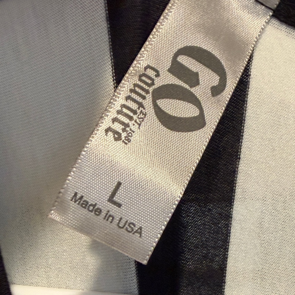 Go Couture Black & White Stripe Maxi Dress | Size L | Flowy & Flattering - Picture 2 of 3